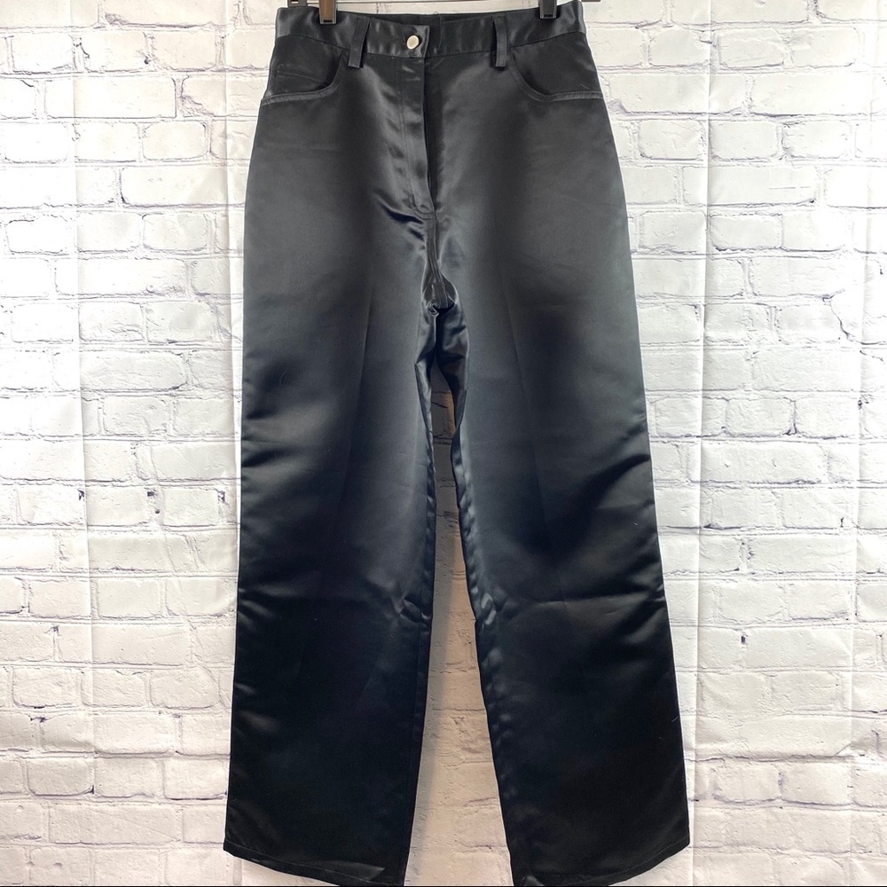 Tower Hill black high waisted satin pants